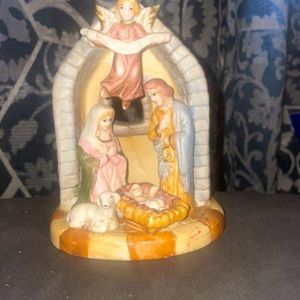 🔴RARE OLD CHRISTOPHER RADKO GLASS HAND PAINTED CHRISTMAS ORNAMENT BLUE BOY GIRL